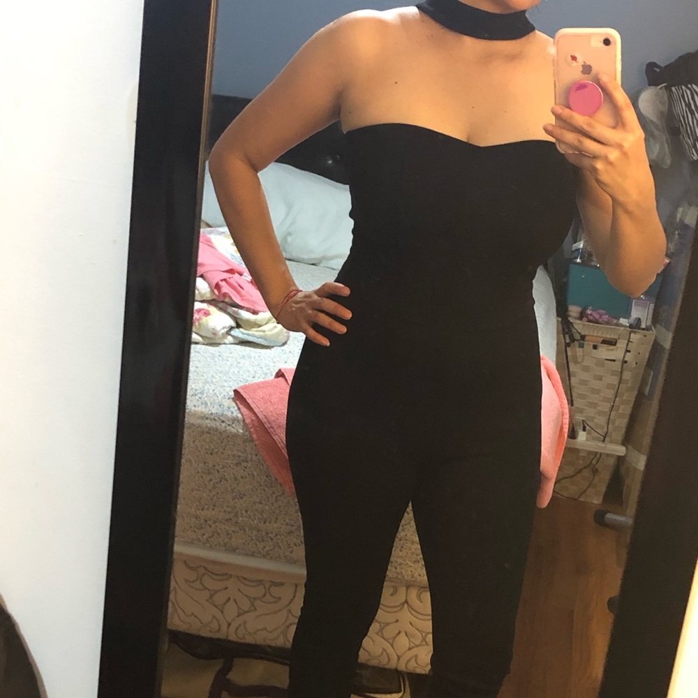 Sexy stretch black jumpsuit S